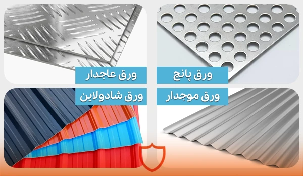 انواع ورق‌های فرم دار (شکل‌داده شده)